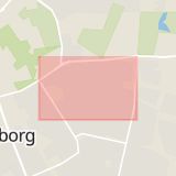 Karta som med röd fyrkant ramar in Rosengården, Helsingborg, Skåne län