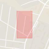 Karta som med röd fyrkant ramar in Näsby, Pionjärvägen, Kristianstad, Skåne län