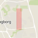 Karta som med röd fyrkant ramar in Sockengatan, Helsingborg, Skåne län