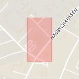 Karta som med röd fyrkant ramar in Gamlegården, Bataljonsvägen, Kristianstad, Skåne län