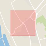 Karta som med röd fyrkant ramar in Hälsovägen, Helsingborg, Skåne län