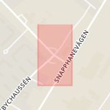 Karta som med röd fyrkant ramar in Näsbychaussén, Tvedegårdsvägen, Kristianstad, Skåne län