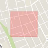 Karta som med röd fyrkant ramar in Helmfeltsgatan, Helsingborg, Skåne län