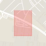 Karta som med röd fyrkant ramar in Rökullagatan, Helsingborg, Skåne län