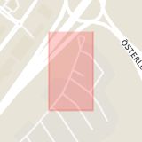 Karta som med röd fyrkant ramar in Trafikplats Brohult, Helsingborg, Skåne län