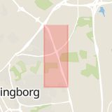 Karta som med röd fyrkant ramar in Österleden, Dalhem, Helsingborg, Skåne län