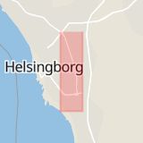 Karta som med röd fyrkant ramar in Österleden, Fältarpsvägen, Helsingborg, Skåne län