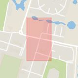 Karta som med röd fyrkant ramar in Maria Park, Helsingborg, Skåne län