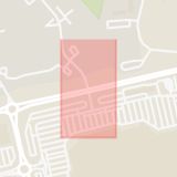 Karta som med röd fyrkant ramar in Marknadsvägen, Saturnusgatan, Ödåkra, Helsingborg, Skåne län