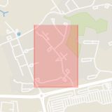 Karta som med röd fyrkant ramar in Ödåkra, Saturnusgatan, Helsingborg, Skåne län