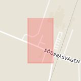 Karta som med röd fyrkant ramar in Gunnarstorp, Tornégatan, Bjuv, Skåne län