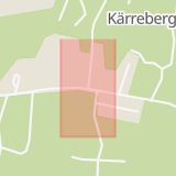 Karta som med röd fyrkant ramar in Kärreberga, Åstorp, Skåne län
