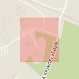 Karta som med röd fyrkant ramar in Skytteliden, Hässleholm, Skåne län