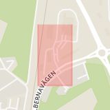 Karta som med röd fyrkant ramar in Torskors, Uranvägen, Karlskrona, Blekinge län