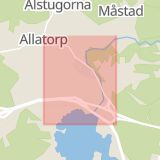 Karta som med röd fyrkant ramar in Silletorpsvägen, Rosenholm, Karlskrona, Blekinge län