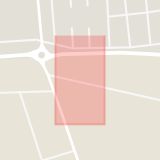 Karta som med röd fyrkant ramar in Bageriet, Ängelholm, Skåne län