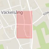 Karta som med röd fyrkant ramar in Väckelsång, Tingsryd, Kronobergs län