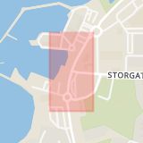 Karta som med röd fyrkant ramar in Färjestaden, Mörbylånga, Kalmar län