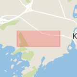 Karta som med röd fyrkant ramar in Ståthållaregatan, Kalmar, Kalmar län