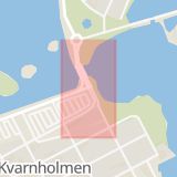 Karta som med röd fyrkant ramar in Södra Kanalgatan, Ängöleden, Kalmar, Kalmar län