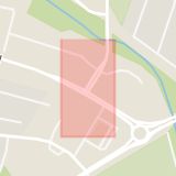 Karta som med röd fyrkant ramar in Kustvägen, Västrevångleden, Halmstad, Hallands län