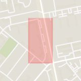 Karta som med röd fyrkant ramar in Granatvägen, Halmstad, Hallands län