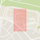 Karta som med röd fyrkant ramar in Halmstad, Falkenberg, Storgatan, Hallands län