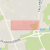 Karta som med röd fyrkant ramar in Berga, Jägarevägen, Stjärnvägen, Kalmar, Kalmar län