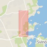 Karta som med röd fyrkant ramar in Tallhagsvägen, Kalmar, Kalmar län