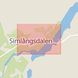Karta som med röd fyrkant ramar in Simlångsdalen, Halmstad, Kungsbacka, Ölmanäs, Stortorget, Laholm, Hallands län