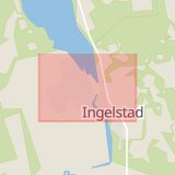 Karta som med röd fyrkant ramar in Ingelstad, Växjö, Kronobergs län