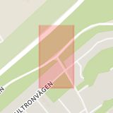 Karta som med röd fyrkant ramar in Klockaregårdsgatan, Norrleden, Ljungby, Kronobergs län