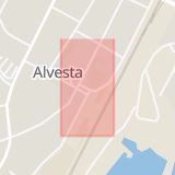 Karta som med röd fyrkant ramar in Centralplan, Alvesta, Kronobergs län