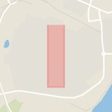 Karta som med röd fyrkant ramar in Falkenberg, Vegagatan, Hallands län