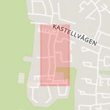 Karta som med röd fyrkant ramar in Vasavägen, Växjö, Kronobergs län