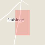 Karta som med röd fyrkant ramar in Stafsinge, Falkenberg, Hallands län