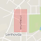 Karta som med röd fyrkant ramar in Lenhovda, Uppvidinge, Kronobergs län