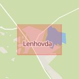 Karta som med röd fyrkant ramar in Lenhovda, Karlstorp, Uppvidinge, Kronobergs län