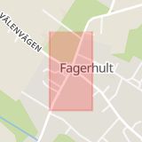 Karta som med röd fyrkant ramar in Fagerhult, Högsby, Kalmar län