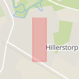 Karta som med röd fyrkant ramar in Skolgatan, Hillerstorp, Värnamo, Gnosjö, Jönköpings län