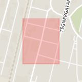 Karta som med röd fyrkant ramar in Torslundsgatan, Sävsjö, Jönköpings län