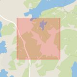 Karta som med röd fyrkant ramar in Gällingevägen, Kungsbacka, Hallands län