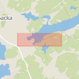 Karta som med röd fyrkant ramar in Tostaredsvägen, Kungsbacka, Hallands län
