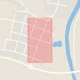 Karta som med röd fyrkant ramar in Spinellvägen, Granitvägen, Kungsbacka, Hallands län