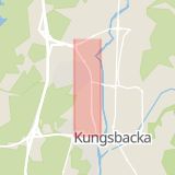 Karta som med röd fyrkant ramar in Varlavägen, Kungsbacka, Hallands län
