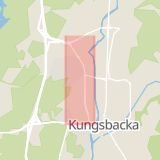 Karta som med röd fyrkant ramar in Varlavägen, Kungsbacka, Hallands län
