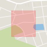 Karta som med röd fyrkant ramar in Hjältevad, Strandgatan, Eksjö Kommun, Eksjö, Jönköpings län