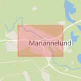 Karta som med röd fyrkant ramar in Mariannelund, Eksjö, Jönköpings län