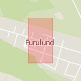 Karta som med röd fyrkant ramar in Furulund, Gotland, Gotlands län