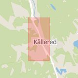 Karta som med röd fyrkant ramar in Kållered, Ekenleden, Mölndal, Västra Götalands län